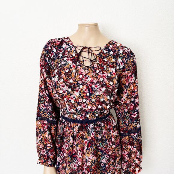 [Modcloth] Ravishing Matters Floral Print Daisy Appliques Maxi Dress Pockets 1X - Picture 4 of 13